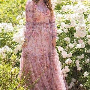 Beautiful size 8 pink gown never worn